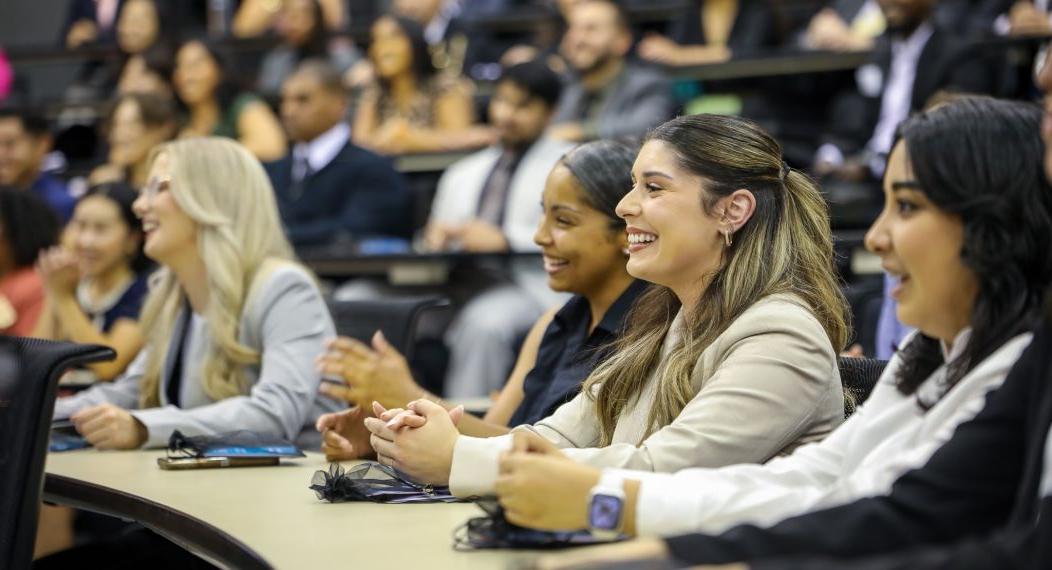 students sitting in a lecture hall